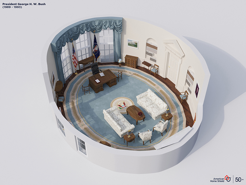 ff_ff's tweet image. La déco du bureau ovale à travers le temps et les bons (ou mauvais) goûts des présidents. 
Envie de les imprimer en 3D. ahs.com/home-matters/r…