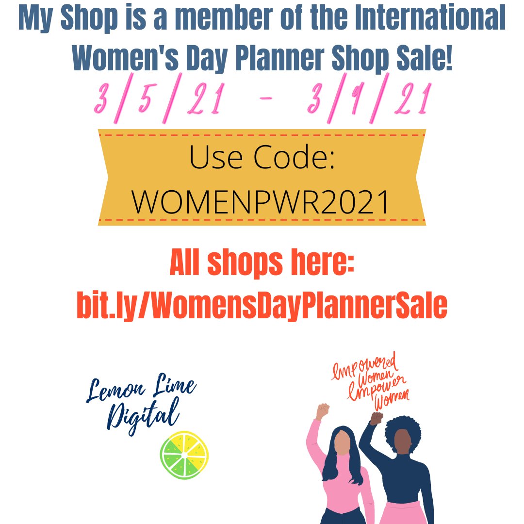 AlleyWrites's tweet photo. International Women's Day Planner Shop Sale! View all shops in the sale here: https://t.co/XSlcThEtrC

Thanks for your support! https://t.co/71duQ8KRfl