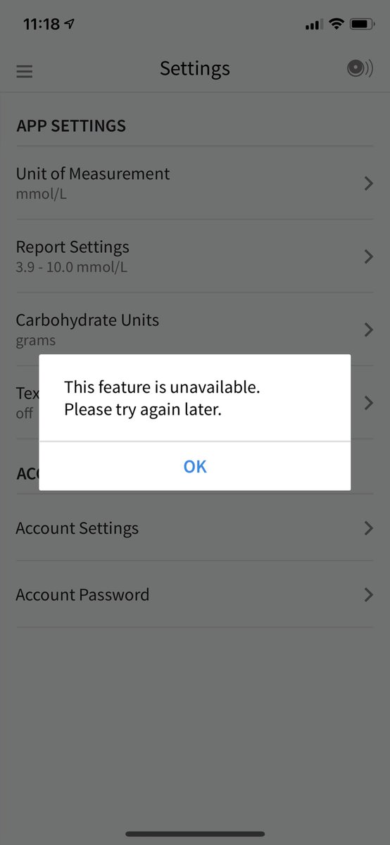 LisaVGreen's tweet photo. @FreeStyleDiabet I changed my sensor last night and now I keep getting this error message and no one is getting notifications on LibreLinkUp? Also getting a yellow triangle on my settings? https://t.co/jV31jX10mv