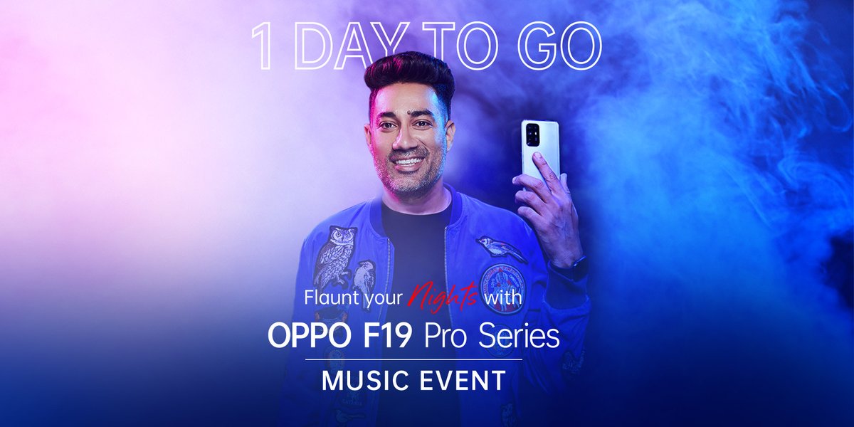 Just 1 day to go before you can catch <a href="/NUCLEYA/">NUCLEYA</a> live at the #OPPOF19ProSeries Music Event.
Tune in on 8th March at 7PM to #FlauntYourNights.
Get notified: bit.ly/3uOKg6F