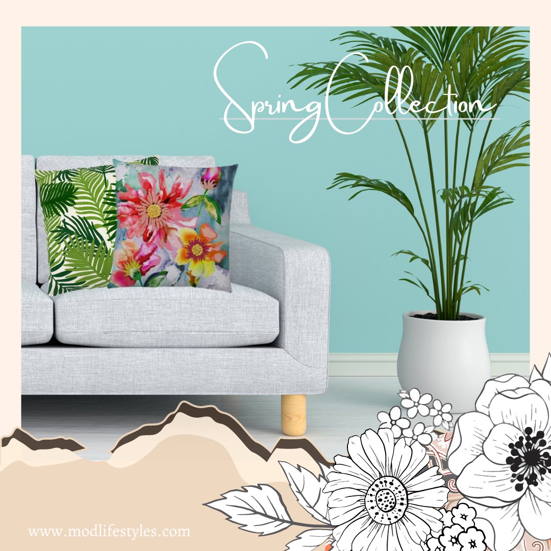 Available now!
Check it out on our website at modlifestyles.com
Featured:
Zinnia Floral Printed/Emb. Pillow 20''x20’’ 
.
.
.
#FloralPillows #SpringSummercCollection #SpringInteriors #HomeInteriors #HomeDecors #Interiors #HomeTextile