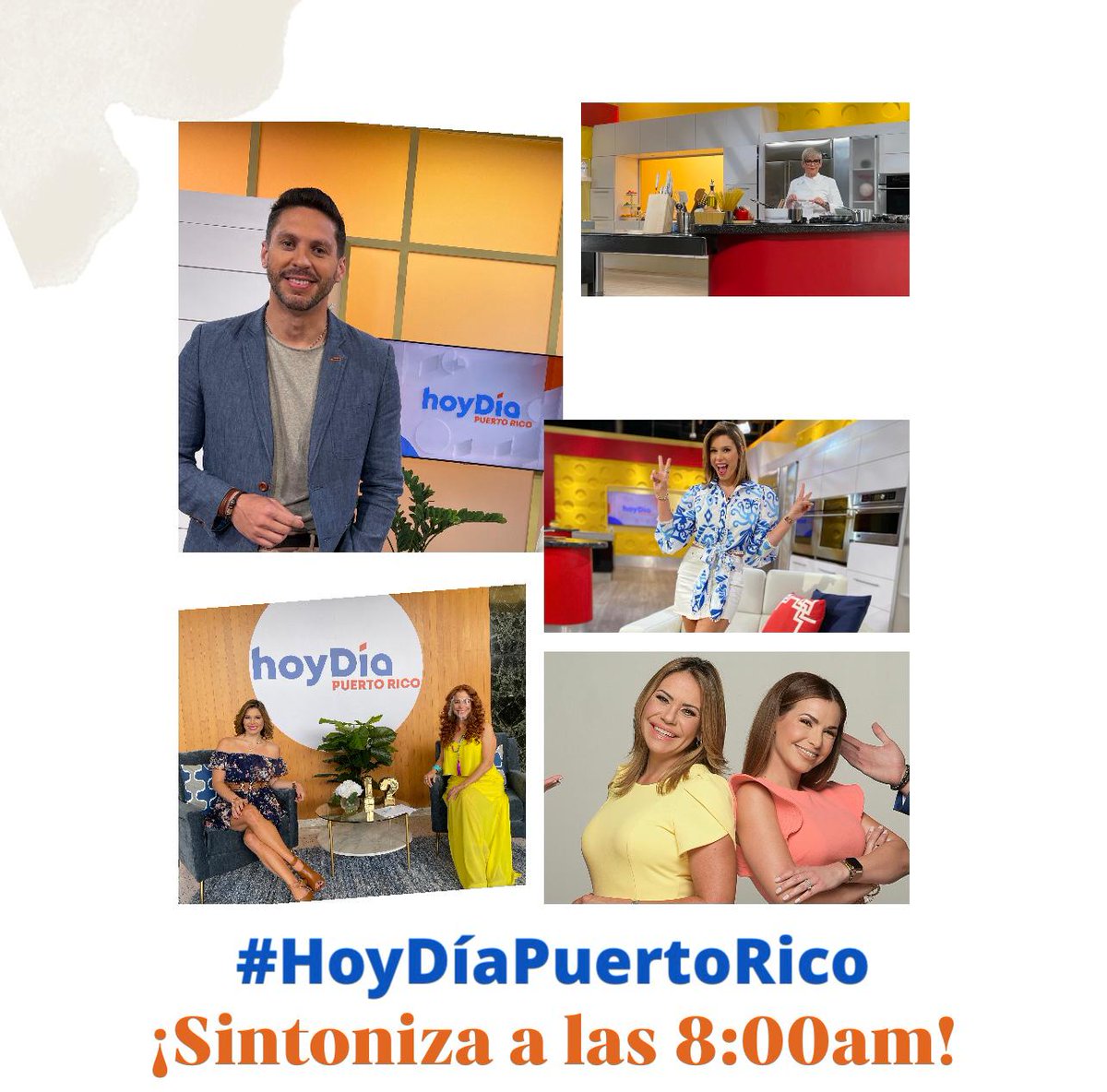 TelemundoPR's tweet photo. ¡Buenos días! | Conecta con nosotros a las 8:00am #HoyDíaPuertoRico 🌤 #elbalanceperfecto para tu viernes ✨ #hoydía #hoydíapr #telemundo #tucanal https://t.co/0ZUeDE7f9U