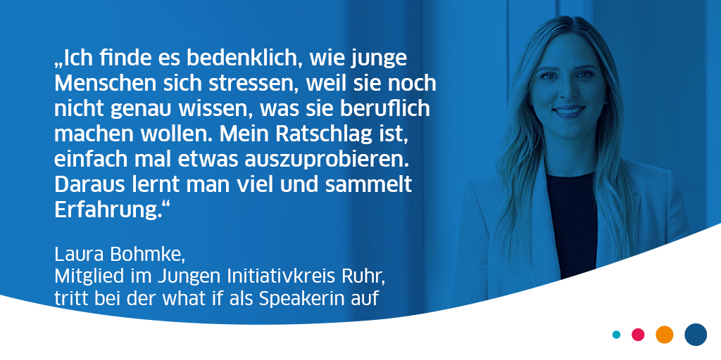 Junger_IR's tweet photo. @LauraBohmke arbeitet in der Unternehmenskommunikation von @Vonovia_SE. Ihr #Traumjob, wie sie uns verraten hat. Der Weg dahin war aber nicht immer einfach: 
👉 https://t.co/8bVq0hIfaN 
Am 18.3. tritt Laura bei der what if als Speakerin auf, um Mut zu machen und zu inspirieren.💡 https://t.co/Ia0gKycVrY