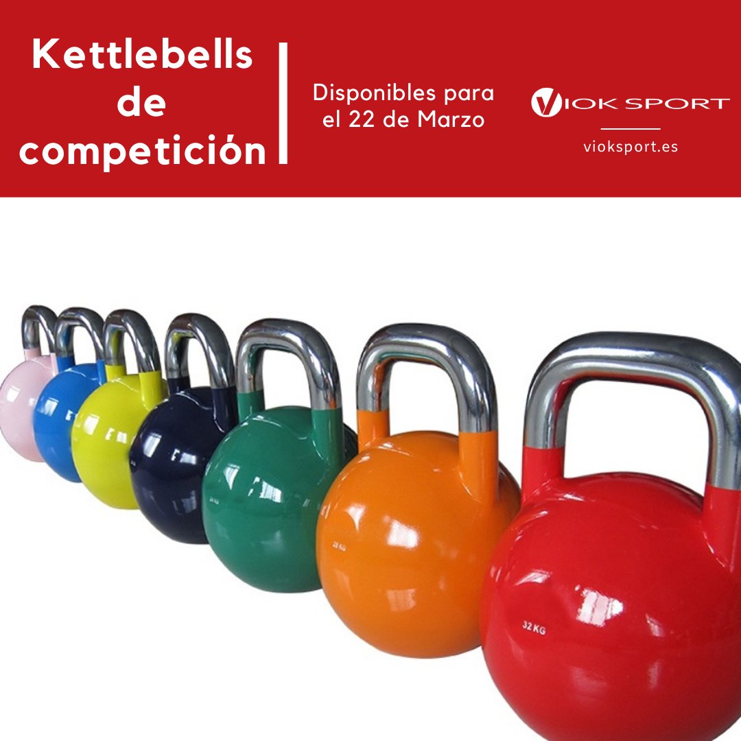 Viok_Sport's tweet photo. Nuestra Kettlebells de competición vuelven a nuestra web con fuerza. Muchos de nuestros #viokers llevan semanas pidiéndolas, ¿Por algo será, no? 😜 | Puedes conseguir los pesos desde 6kg hasta los 32kg ya mismo reservándolos en nuestra web https://t.co/R49boZcmry https://t.co/tnw1Lt6byl