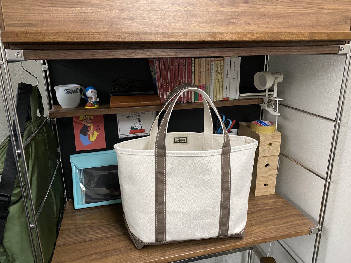 ひさしぶりにL.L.Beanトートの新色を追加しました。明るい色で悩ん