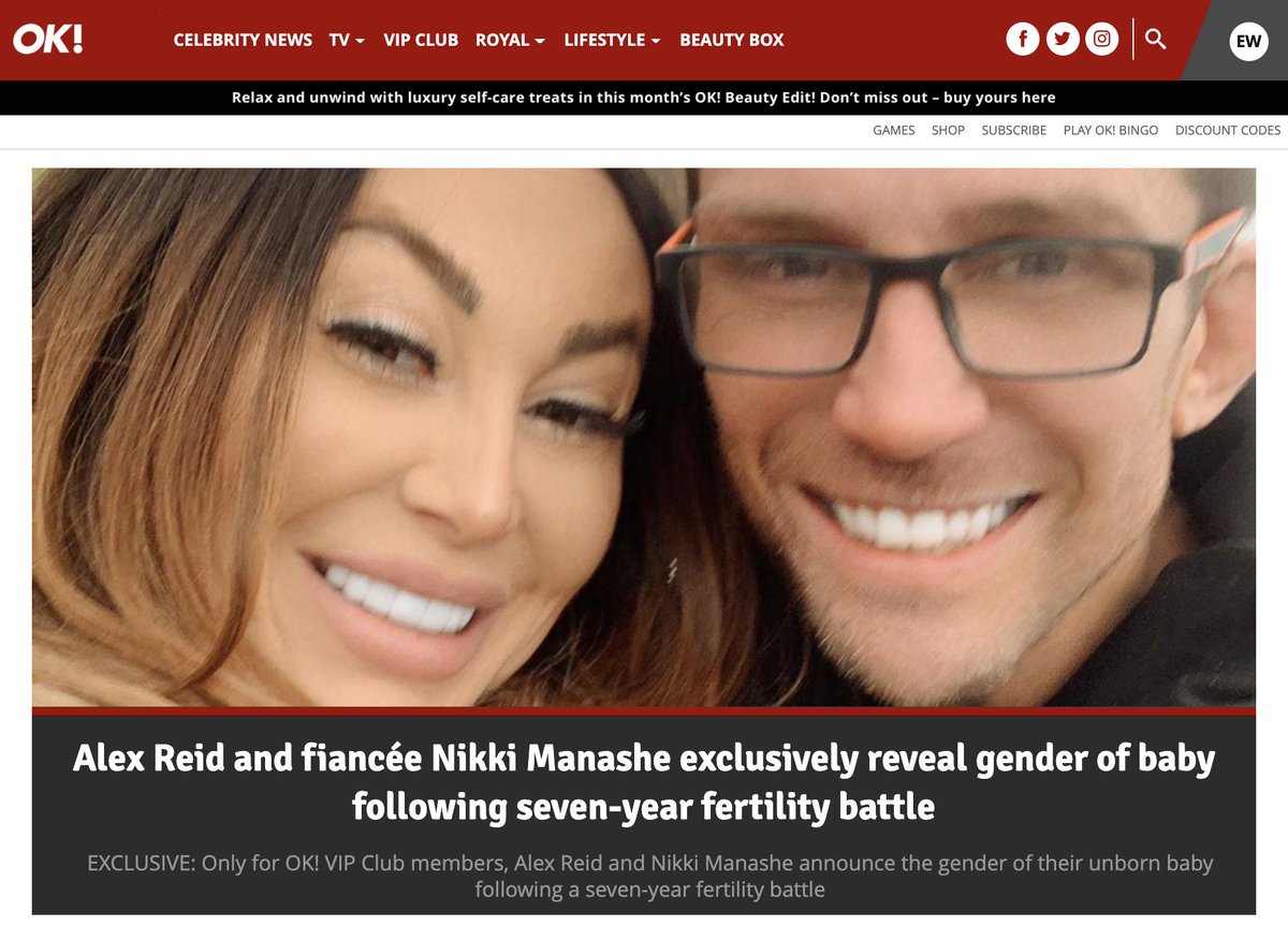 EXCLUSIVE: <a href="/AlexReid/">Alex Reid</a> and <a href="/Ivfchasing/">IVF Chasing Dreams</a> have revealed the gender of their baby following a seven-year fertility battle 😍