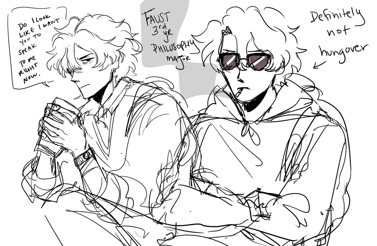uni au faust... he meets engineering major lynn nd gets domesticated nd doesnt want to d word anymore,. which. good for him! 