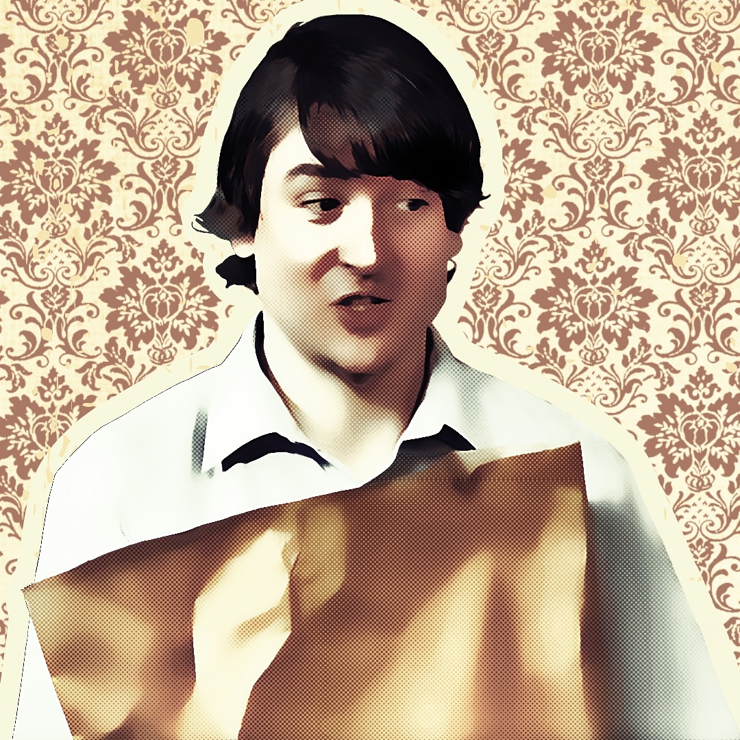 Heleendje's tweet photo. Armsie's "Retro Fringe Look" π₯°ππ€© can't wait to see it in action!! and ain't this wallpaper pattern FUN π€ͺ #foilarmsandhog #squatterssitcom #Photoshop #digitalart #fahnart #damaskwallpaper https://t.co/nt1q923iSO