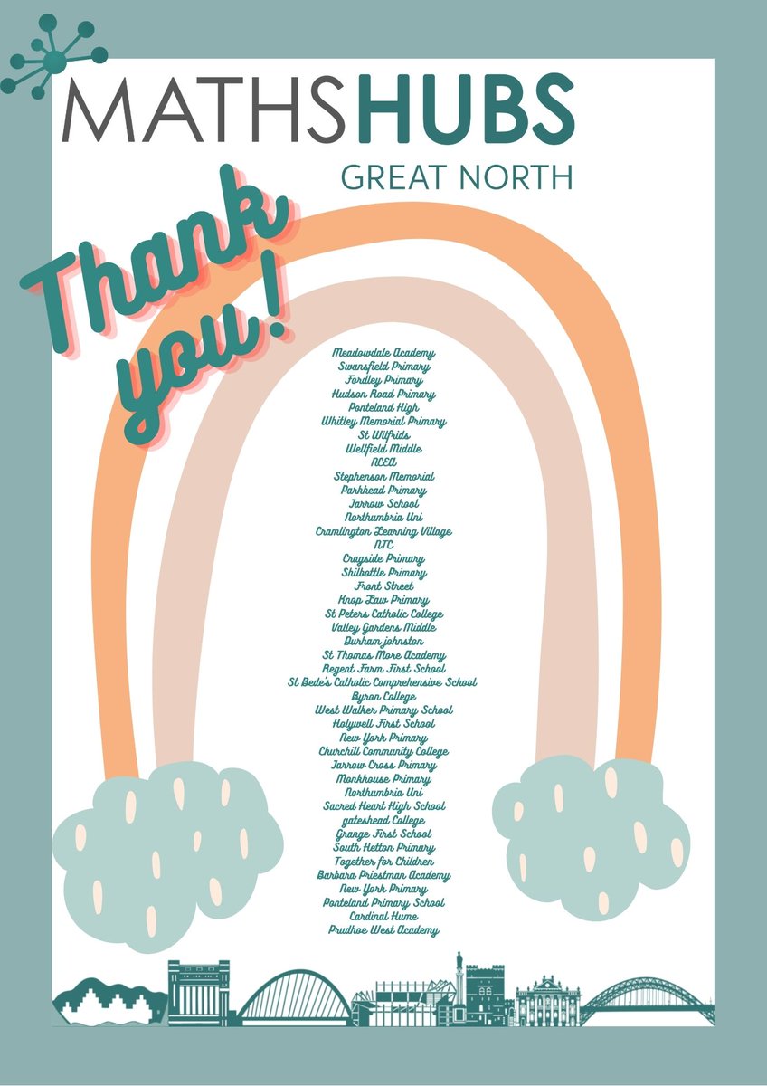 We want to say a huge thank you to all of our Work Group Lead schools who have supported our work by releasing their talented staff to lead Work Groups. Without them we couldn't do the work we do!@MeadowdaleAcad <a href="/FordleyPrimary/">Fordley Primary</a> <a href="/HudsonRoad/">Hudson Road Primary</a> <a href="/PontHigh/">Ponteland High</a> <a href="/StWilfridsRCcol/">St. Wilfrid's RC Col</a>