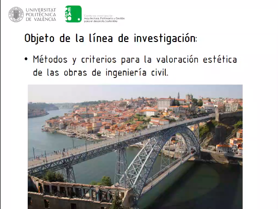Juan María Songel, Ricardo Perelló y Javier Torrijo presentan las líneas: estética de la ingeniería, estructuras históricas e ingeniería del terreno y geología incluidas en "Estructuras e Ingeniería". 
<a href="/UPV/">Universitat Politècnica de València</a>
👇 pegaso.webs.upv.es