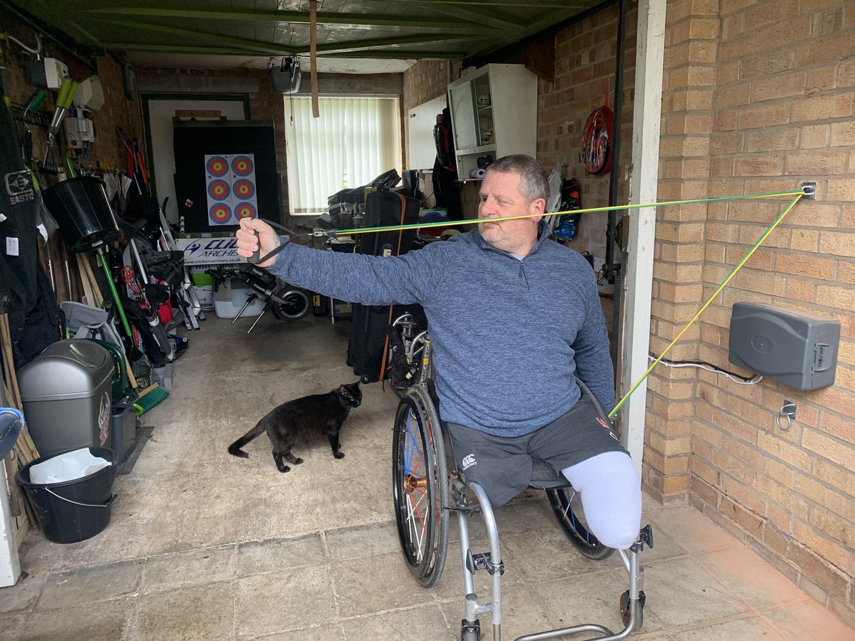 A nice cool morning stretch band work out to keep those muscles moving <a href="/archerygb/">Archery GB</a> <a href="/worldarchery/">World Archery</a> <a href="/BeiterArchery/">Beiter</a> @TenzoneTargets <a href="/arrowsocks/">ArrowSocks</a> <a href="/H4H_SR/">H4H Sports Recovery</a> @podiumbowstrings <a href="/RAnglians/">Royal Anglian Regiment Charity</a> <a href="/Blesma/">Blesma</a> <a href="/KentsCavesCavog/">Cavog, Kents Cavern</a> <a href="/LAOFACUK/">LAOFAC</a> <a href="/AXCELSights/">AXCEL Archery Sights</a> <a href="/PSEBows/">PSE Archery</a> <a href="/CarbonExpress/">Carbon Express</a> <a href="/Bromakin/">BromakinWheelchairs</a> <a href="/SwarovskiOptik/">SWAROVSKI OPTIK</a>