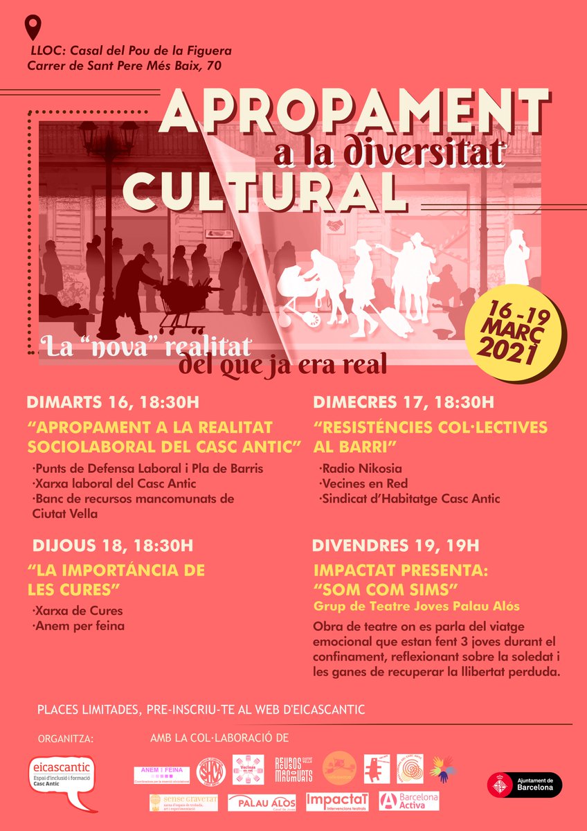 eicascantic's tweet photo. 📢🔴Ja hem obert el formulari d'inscripció per assistir a l'Apropament a la Diversitat Cultural: 'La "nova" realitat del que ja era real'. Cal pre-inscripció (LINK IN BIO)!🖥️ https://t.co/8mfpohe3LD
