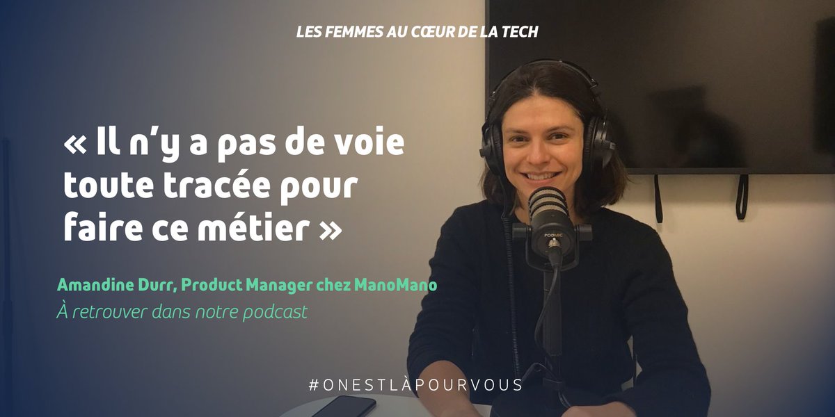 FranceTravail's tweet photo. 🚀 Découvrez le premier épisode de la série audio "Les femmes au ❤️ de la tech" animée par @antoinetvdalen. 

👉 On s'est arrêté chez @ManoMano_FR, avec en podcast 🎧 Amandine Durr, product manager et l'ITW 🗞 de Nadia Vedrunes, Head of Talent Acquisition ⬇️ #thread 1/2 https://t.co/s8PaNk1uBO