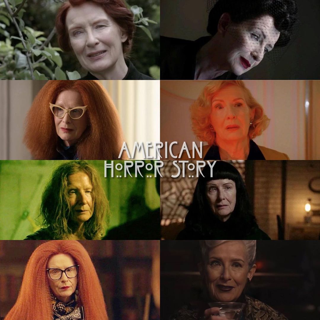 ahsfeed's tweet photo. Frances Conroy in each season of #AHS (2011-). What's your favorite season? 🤔 https://t.co/UIeohjT8LO