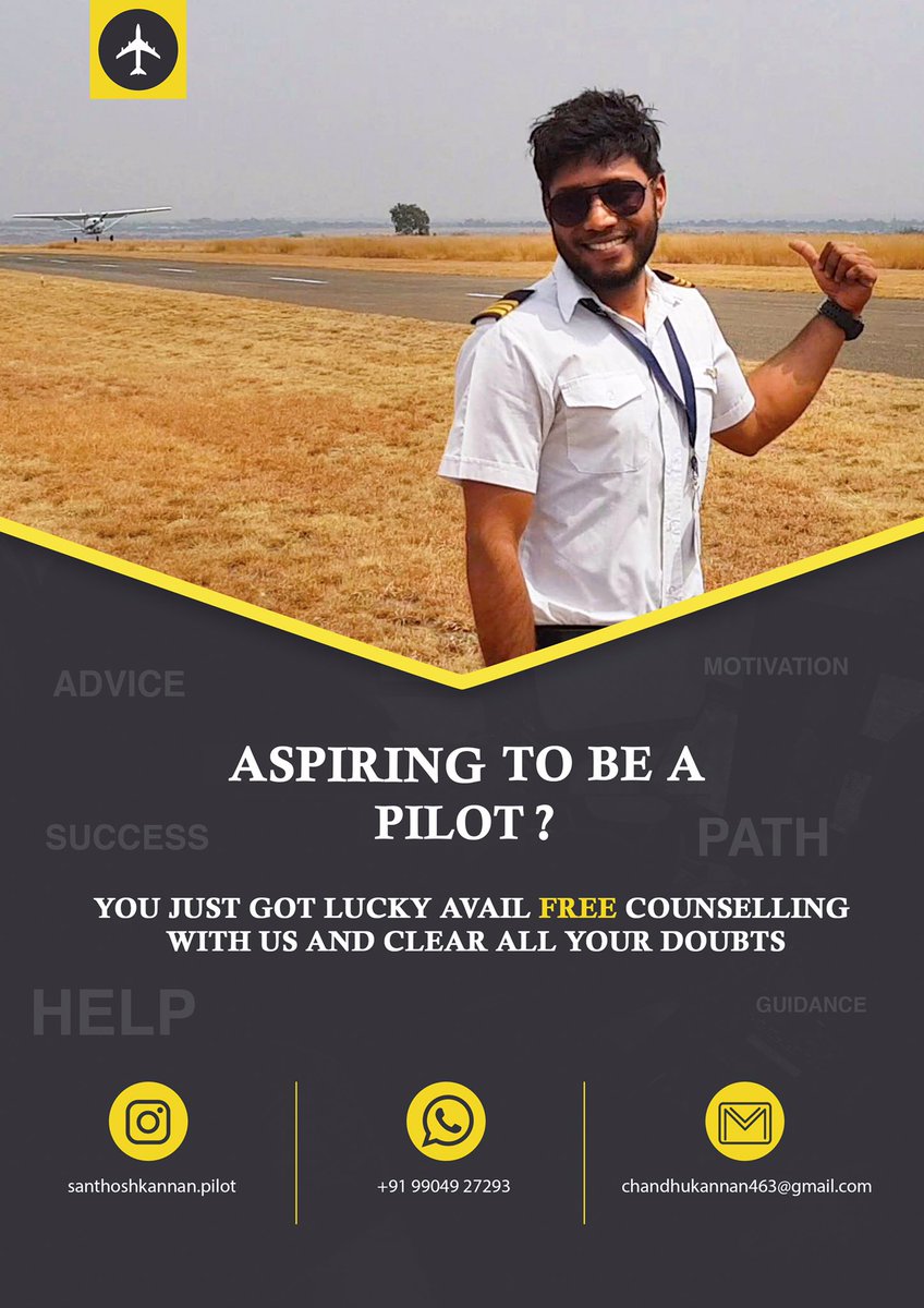 Ankit_joshi27's tweet image. Want to become a pilot? Call for FREE consultation.

#cpl #dgca #groundclass #aviation #aviators #student #studies #groundsubjects #commercialpilot #flyingismydream #cplgroundclasses #pilottraining #aviationtraining #onlineclasses #becomeapilot #aspiringpilot #pilot