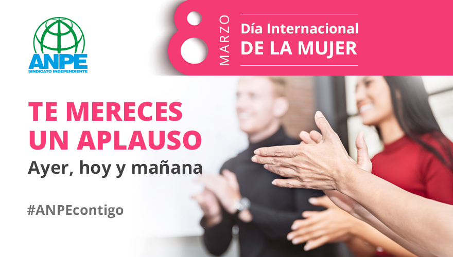 anpenacional's tweet photo. 👩‍🏫El 8M, Día Internacional de la Mujer. 𝗧𝗲 𝗺𝗲𝗿𝗲𝗰𝗲𝘀 𝘂𝗻 𝗮𝗽𝗹𝗮𝘂𝘀𝗼. 𝗔𝘆𝗲𝗿, 𝗵𝗼𝘆 𝘆 𝗺𝗮ñ𝗮𝗻𝗮. ANPE quiere reconocer a todas las mujeres que por dedicación y esfuerzo han librado en 1ª línea la pandemia, especialmente a las docentes.
#8M #mujer #DiaDeLaMujer https://t.co/OGuAuCuCQ4