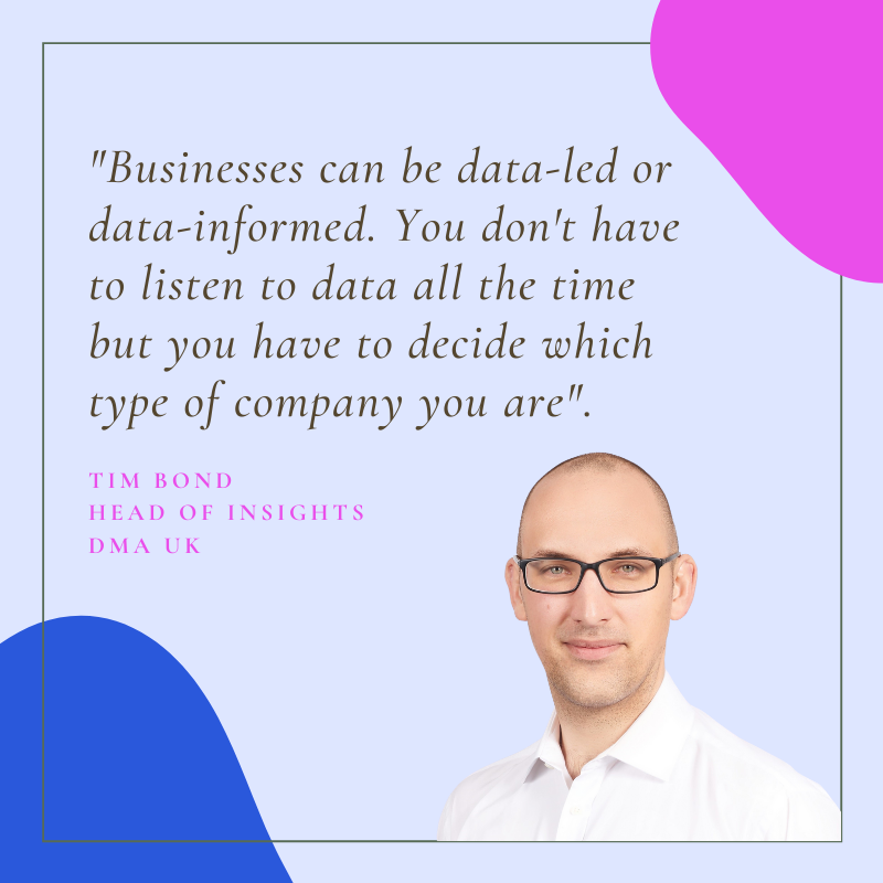 "Businesses can be data-led or data-informed, you don't have to listen to data all the time but you have to decide which type you are". <a href="/tim_j_bond/">Tim Bond</a> Head of Insight at <a href="/DMA_UK/">DMA UK</a>, joins our Founder and CEO @joyeetadaskell to talk data and marketing. Listen:
bit.ly/30gulQw
