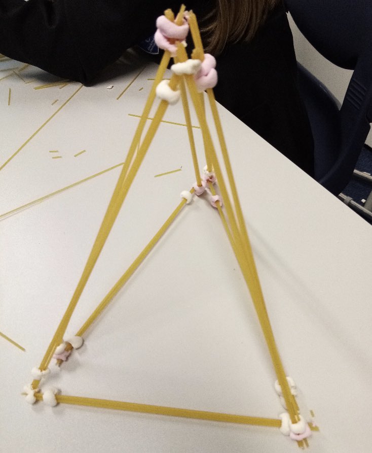 grange_mfl's tweet photo. Students in school have been constructing European monuments from spaghetti and marshmallows! Well done! #smsc #spaghettibuilding https://t.co/m6Wqy6YJ8D