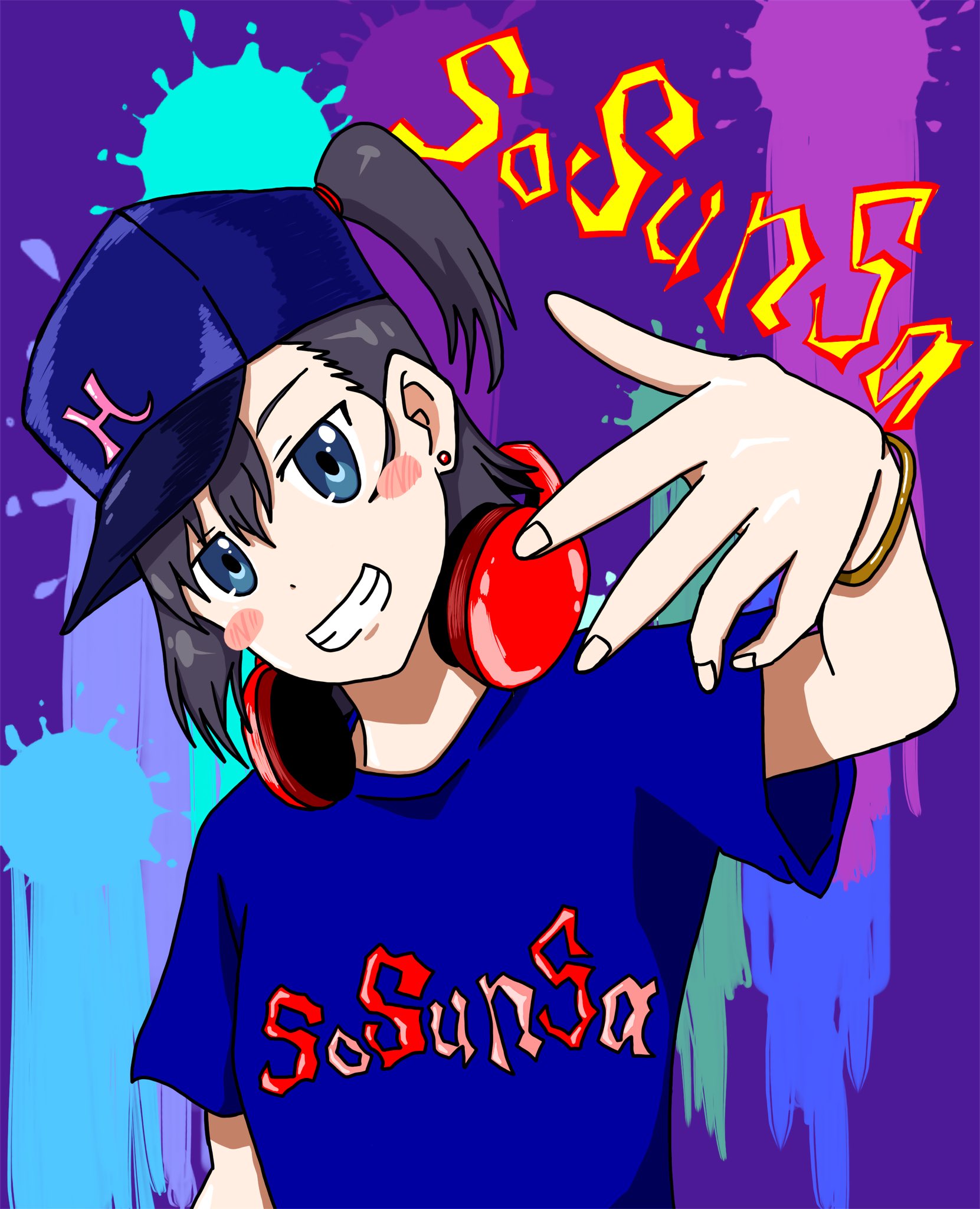 Twitter 上的 こーつぐ ラッパーひか姉 テスト終わってやっと絵が描ける喜びで1時間で描きました 敢えて線太くしたりぼかし無くしてくっきりさせたりラッパーっぽく してみました っぱひかげ可愛い のんのんびより なのん 絵描きさんと繋がりたい イラスト好きな人