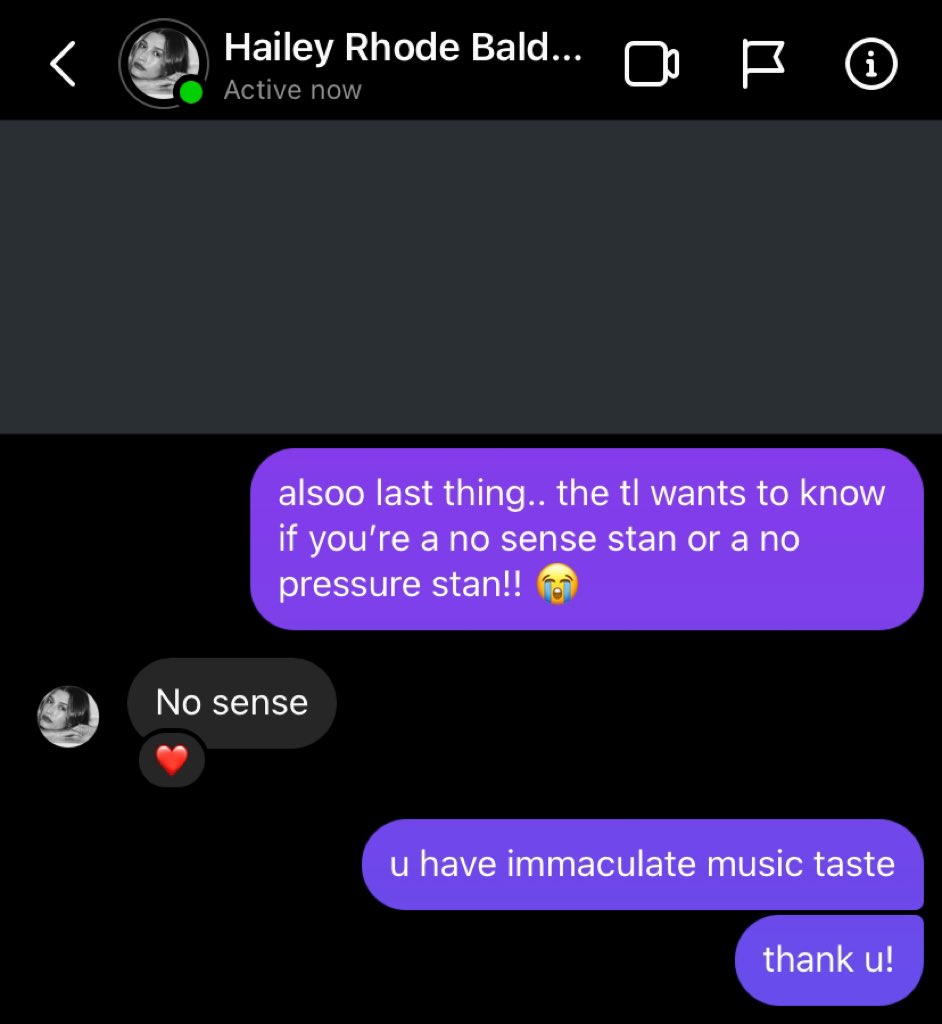 HAILEY IS A NO SENSE STAN. I WIN!