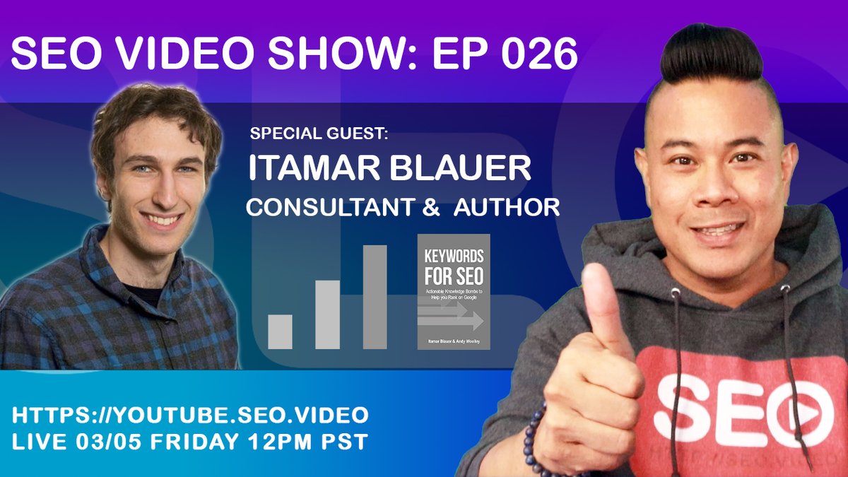 paulandre's tweet image. Join @paulandre and @ItamarBlauer today 3/5 at 12pm PST to learn more about #YouTubSEO #VideoSEO #SEO 👉youtu.be/Udlwzwet8Uk👈