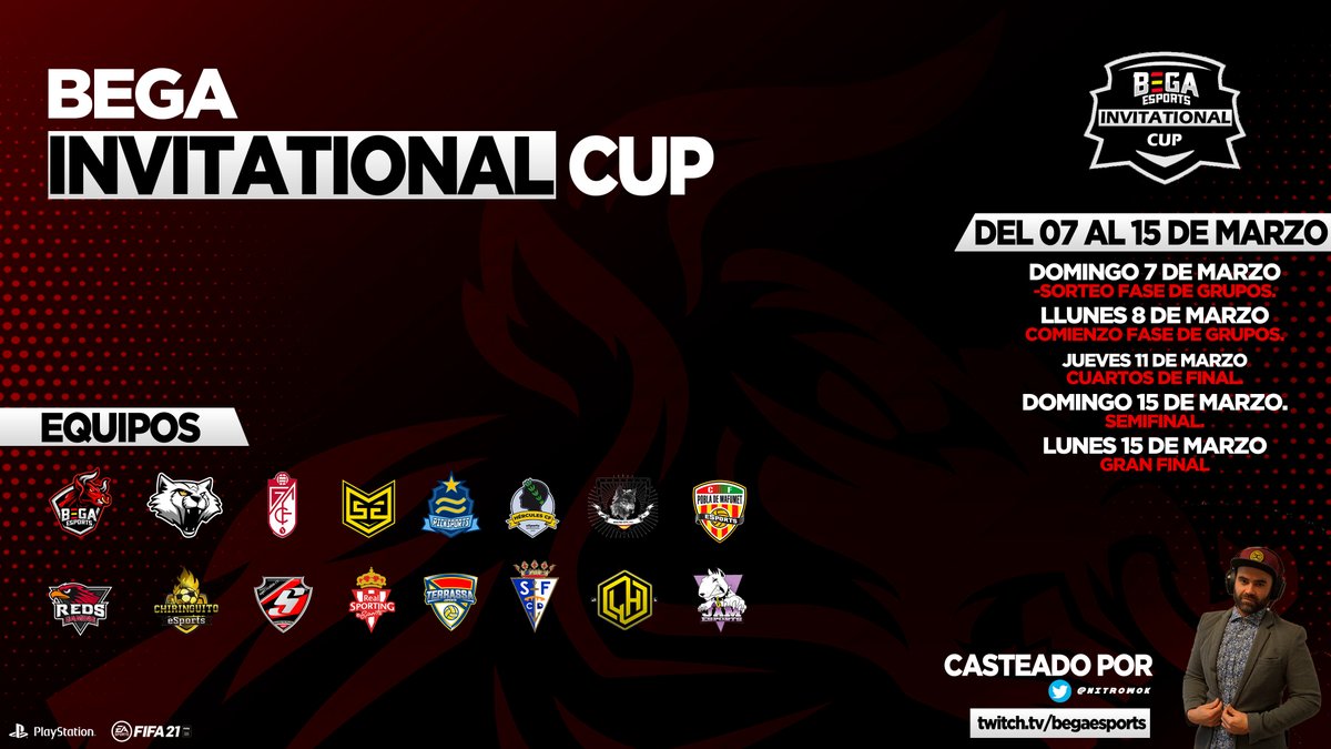 BEGAesports's tweet image. #FIFA21 

Ya está aquí el Primer Torneo Fifa ClubsPro BEGA Invitational CUP, donde contaremos con grandes equipos de la comunidad, y unas retransmisiones de calidad, nos podréis acompañar en nuestro canal twitch.tv/begaesports durante todo el torneo y disfrutarlo con nosotros.