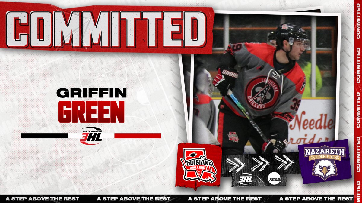 NA3HL's tweet photo. #NA3HL Commitment Alert: @Drillerhockey defenseman Griffin Green has committed to play NCAA Division III hockey for @NazAthletics #StepAbovetheRest @_Neutral_Zone https://t.co/nWA4jNUws8 https://t.co/kFHPiNewPL