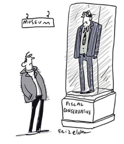 The conservatives have relegated fiscal prudence to the show cabinet Except when it comes to the NHS of course. Cartoon from @Spectator’s daily Covid-19 update. Sign up for free: spectator.co.uk/covid-19-updat…