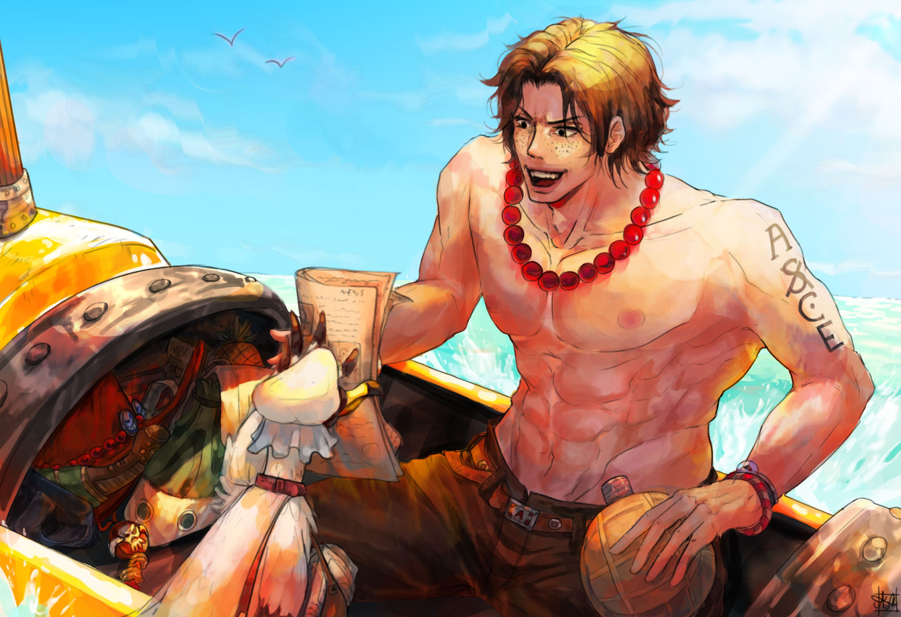 A Phu Illustrations Aceu And A News Coo Onepiece Onepiecefanart Fanart Ace Portgasdace Onepieceace Aceonepiece T Co Tmsqfsou6c Twitter