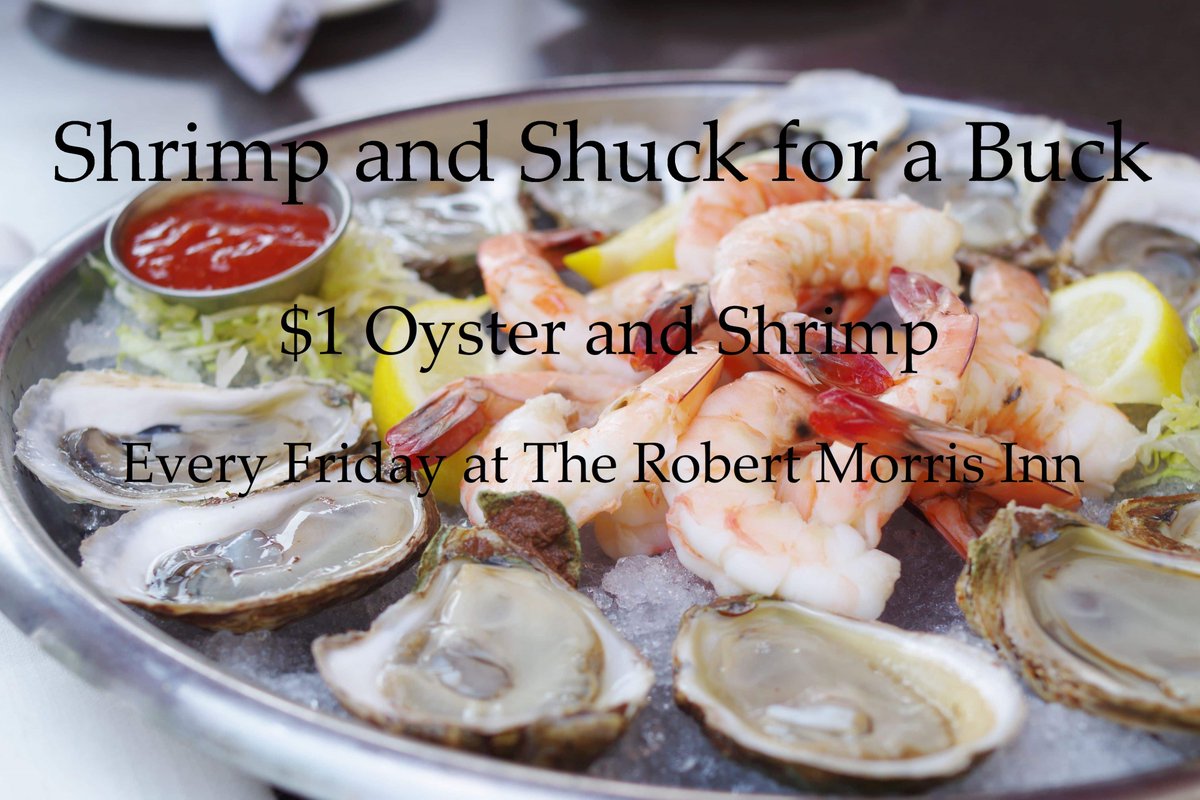 RobertMorrisInn's tweet photo. Make your Friday more Fab with Marks Winter Specials, “Buck a Shuck Oysters and Shrimp” and all his other “goodies for foodies”. DineInn and ToGo
Spinach and Arugula Salad with crumbled Goat Cheese
Seared local Rockfish with Spinach &amp; sautéed Shrimp
Shepherds Pie with Vegetables https://t.co/fpksuMwcS2