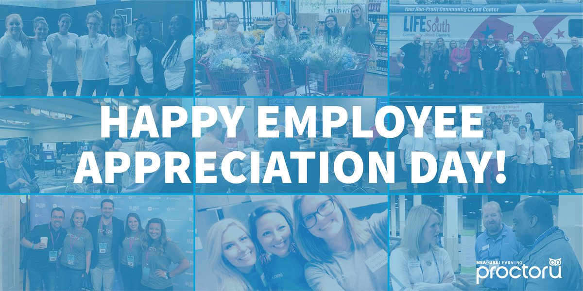 ProctorUSupport's tweet image. Happy #EmployeeAppreciationDay! We’re so proud of how the ProctorU fam came together in 2020, supporting one another &amp;amp; continuing to help the #education &amp;amp; #professionaltesting communities.  
We’d love to know how you show appreciation to your employees every day in the comments!