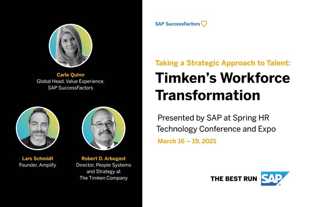 .<a href="/Timken/">The Timken Company</a> leveraged #HR technology to improve its #EmployeeExperience. Tune in for the <a href="/HRTechConf/">HR Tech</a> discussion with Timken's Rob Arbogast, <a href="/Carle_Quinn/">Carle Quinn</a>, and <a href="/Lars/">Lars Schmidt 🖤</a> for insights to inspire your future business plans for a connected workforce: bit.ly/3c9GQ65