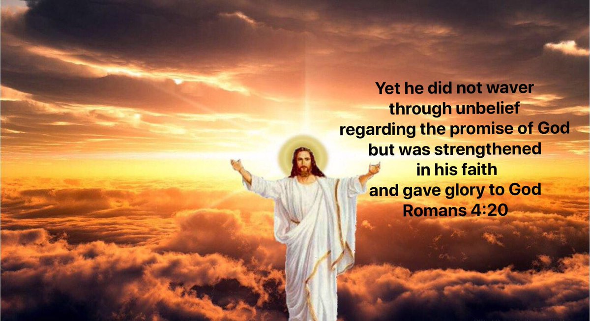 JW_Branding's tweet photo. Yet he did not waver through unbelief regarding the promise of God, but was strengthened in his faith and gave glory to God
Romans 4:20 https://t.co/CgK6LYTlEY