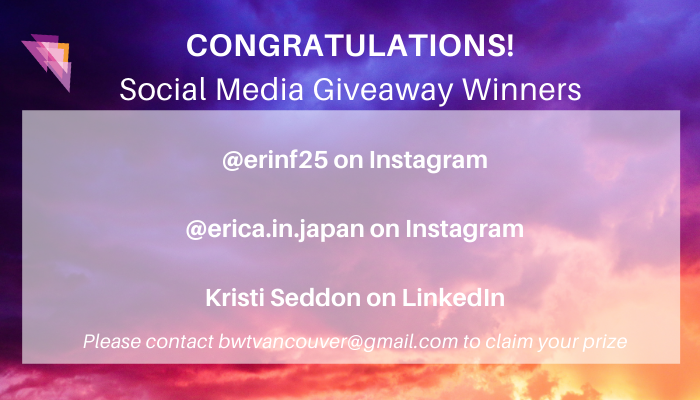 Thank you to everyone who entered our giveaway. Congratulations to the winners!