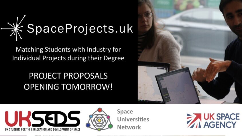 UKSEDS is excited to announce SpaceProjects.uk - a new scheme in collaboration with the Space Universities Network that matches space companies with students doing their individual degree project.