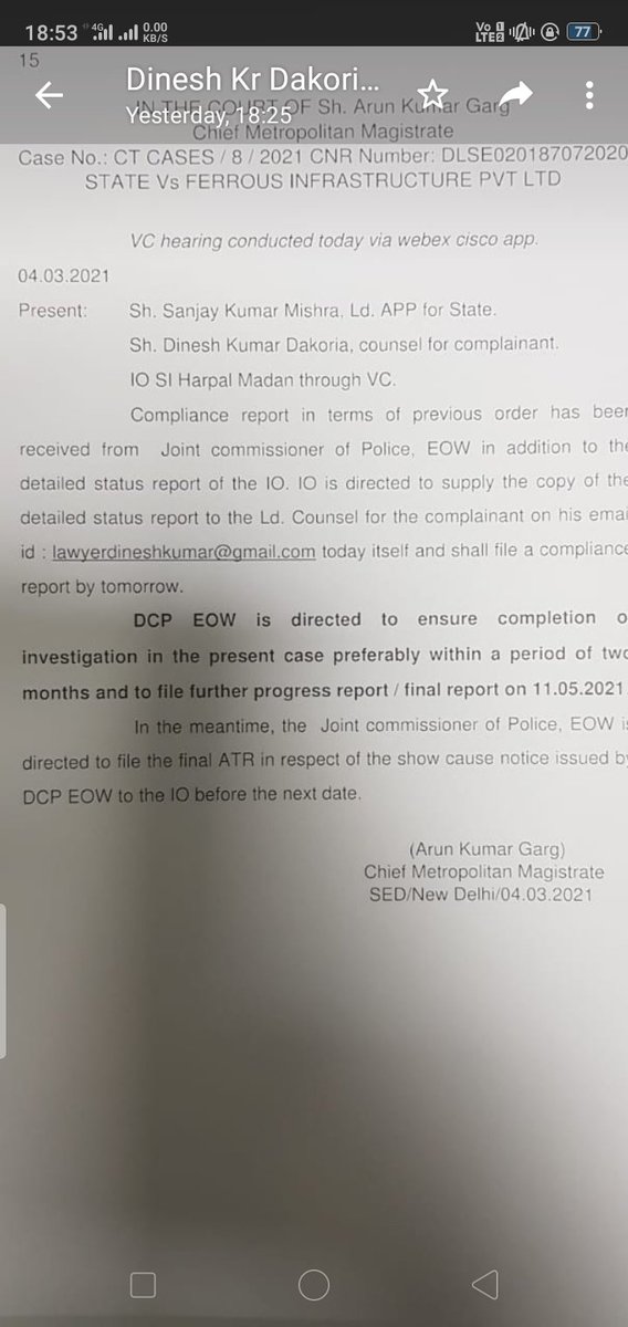 Mahende00466481's tweet photo. @rashtrapatibhvn @court_india @narendramodi @PMOIndia @mlkhattar @abhaykol @FightForRERAInd 
1.Saker Court-No Investigation completed by EOW from last 16 month,getting date of 2months from court
2.HRERA-Sine die for refund
3.SC-No date
Pls give justice ASAP. https://t.co/fDdxUKHlwA