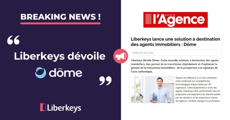 Liberkeys's tweet photo. Toute l’équipe de @Liberkeys est heureuse de vous annoncer que nous ouvrons notre technologie à l’ensemble des agents immobiliers à travers notre nouvelle branche Dôme.💥⚡️

Pour découvrir Dôme 👉 https://t.co/QlN6j8ile5

#immobilier #proptech #frenchtech https://t.co/JrTUHQufw8