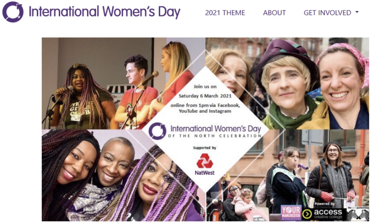 Looking forward to joining in the #IWD2021 #IWDNorthCelebration tomorrow with @HelenPankhurst @PankhurstCentre @Zebra_carol @evefrancisholt & many more wonderful women Join us all 1.30 to 4pm Sat 7th March online youtube.com/watch?v=bFCMML…