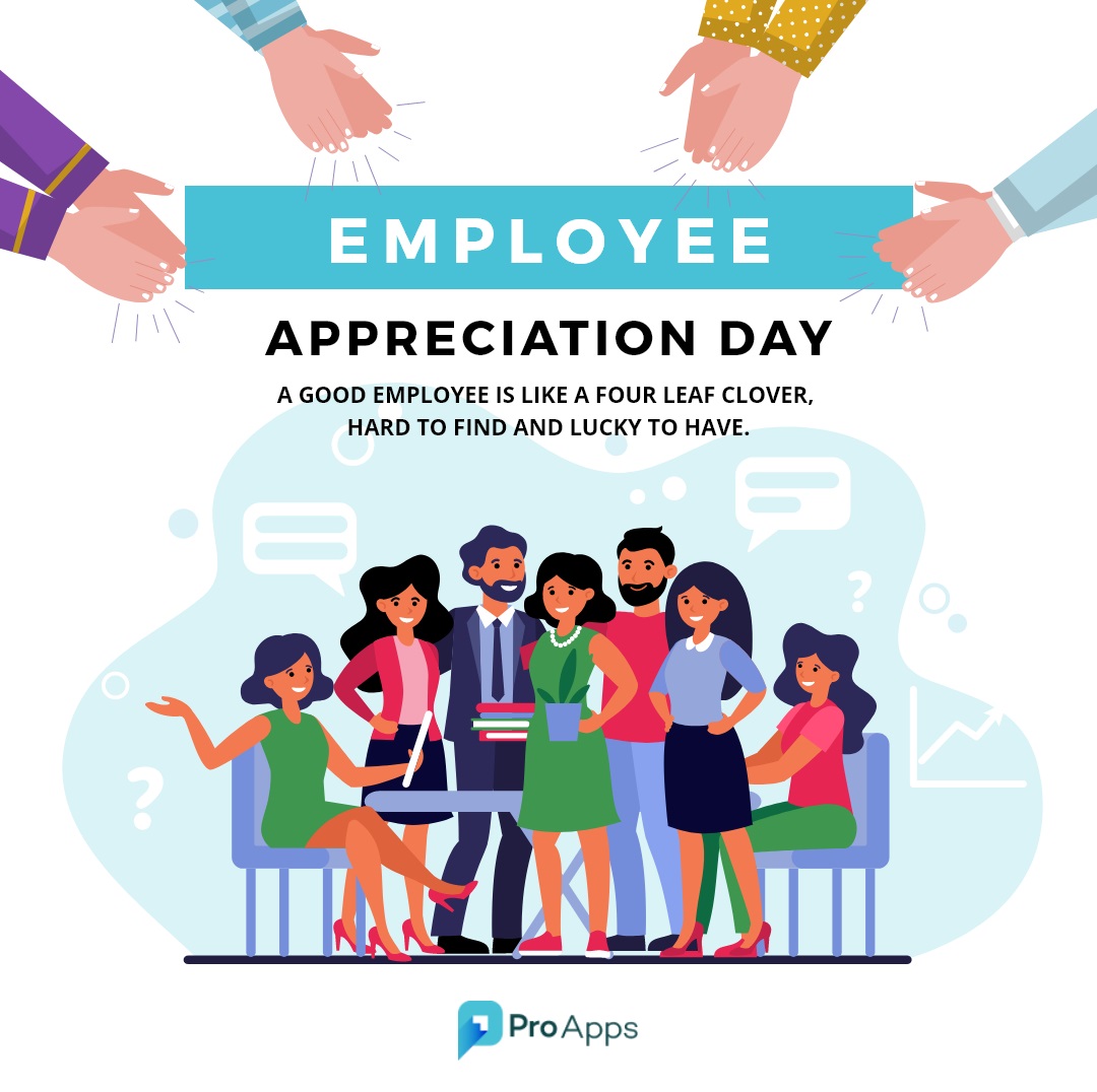 AppsChicago's tweet image. Employees are the strongest pillars of an organization whom we often forget to appreciate. On this #EmployeeAppreciationDay, we would like to applaud the determination and effort of every employee.We value each one of you!#ProApps wishes you all-&quot;Happy Employee Appreciation Day!&quot;