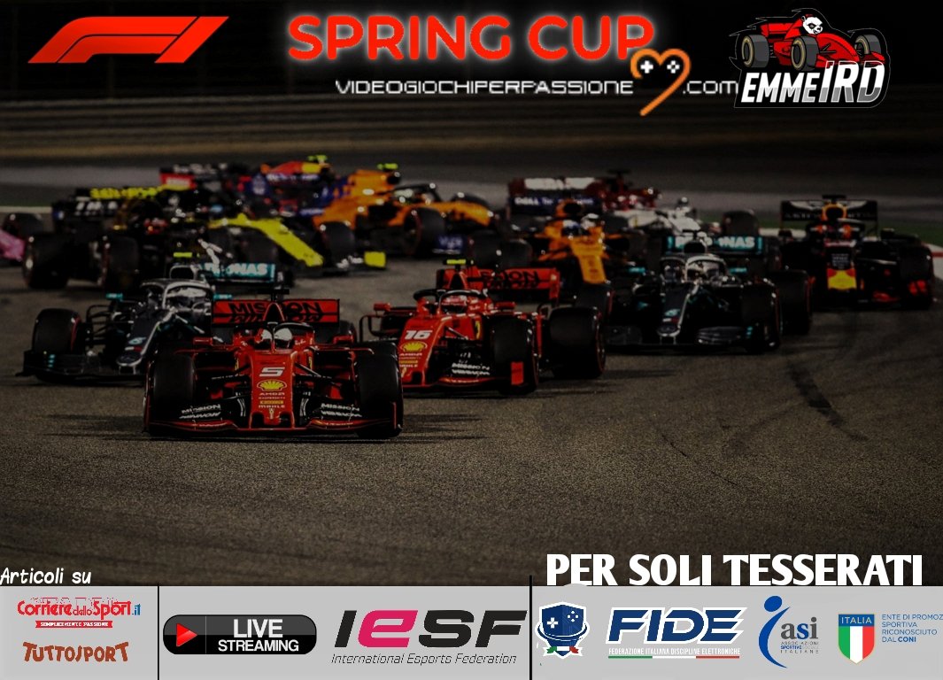 EMME_GAMING_'s tweet photo. #F12020
Siamo lieti di annunciare la #SpringCup by #EMMEIRD
Sponsor https://t.co/LLxGZmhuBu
Per info e iscrizioni, #Discord
https://t.co/BdYN7RGHGU
Vi aspettiamo!!!
#goEMME #Esports #ItalianRacingDrivers #FederazioneItalianaDisciplineElettroniche #ASINazionale https://t.co/ZZQQTCKJU6