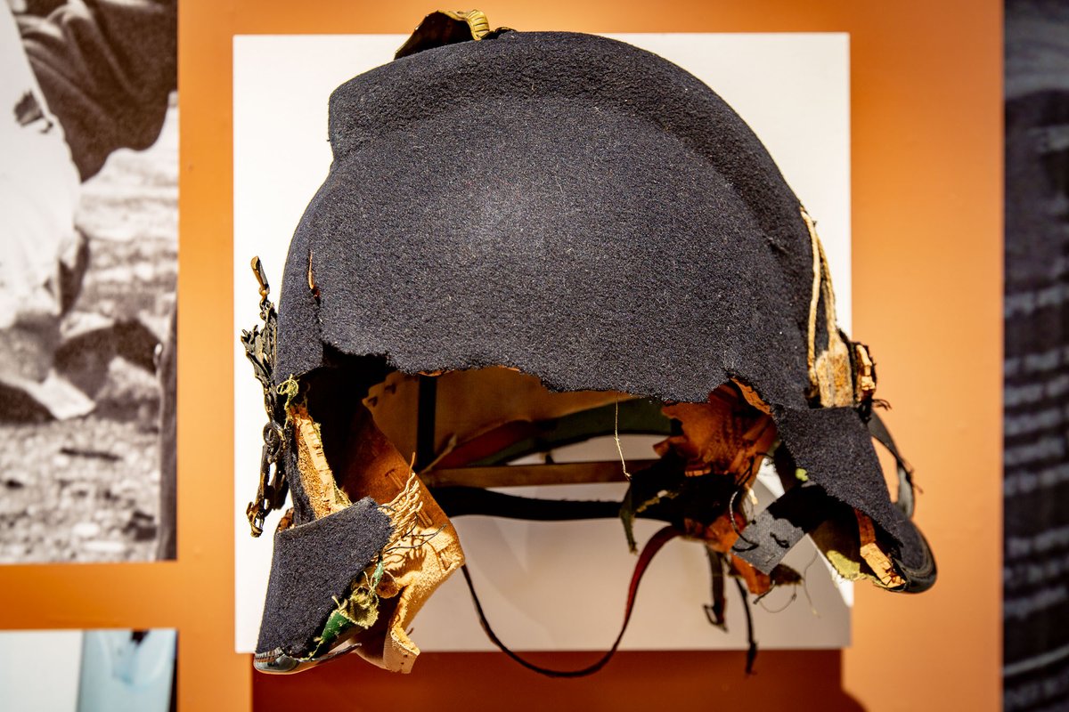 The Old Bailey was bombed #OTD 1973. This helmet belonged to an officer injured in the blast.