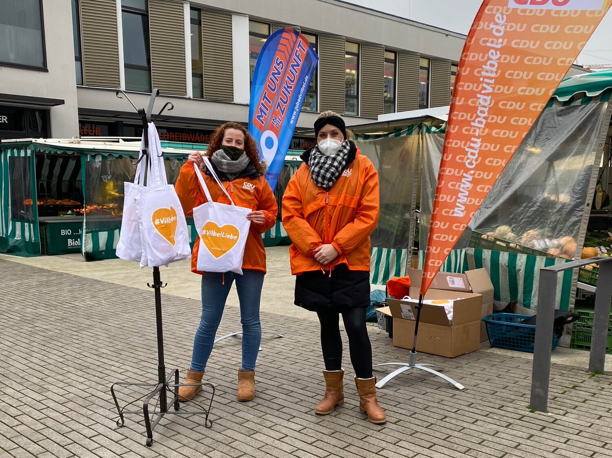 Kommunalwahl #CDUBadVilbel:
Samstag wieder #VilbelLiebe’Stofftüten
Die Bad Vilbeler Christdemokraten informieren kontaktlos.

Zwischen 10 und 14 Uhr auf dem Niddaplatz und auch in den anderen Stadtteilen macht die CDU mit ihrer Aktion Halt. 
cdu-bad-vilbel.de/news/vilbellie…