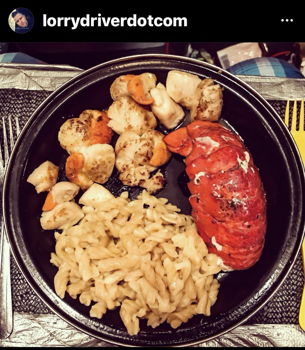 LukeVernon's tweet photo. Here’s a few of my past meals cooked in the lorry! Far and away the best way to live as a tramper. You always have good food on hand, know exactly what it is, always tastes brilliant. #DAF #CabCooking https://t.co/GCdMthEnLp