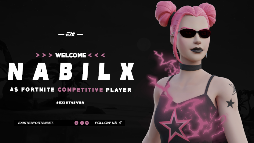 ExistAUT1's tweet photo. Welcome to our new Fortnite Competitive player 
@nabilfn11 ⚡️⚡️ https://t.co/VBEZnhEMZZ