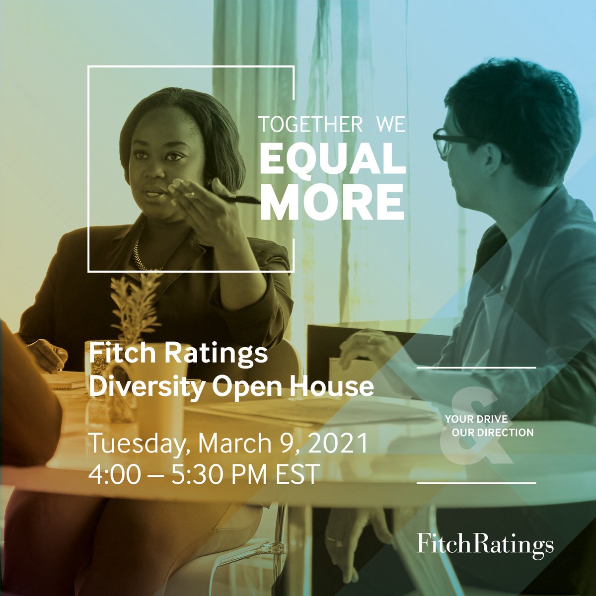 FitchRatings's tweet photo. Diversity of voice and perspective is critical to our work here at Fitch.  In celebration of  #InternationalWomensDay, we invite professional women in finance to join our analytical team members for a discussion focusing on a career at Fitch.
Register: https://t.co/RCtwzj36Jv https://t.co/CATH0mn5RU