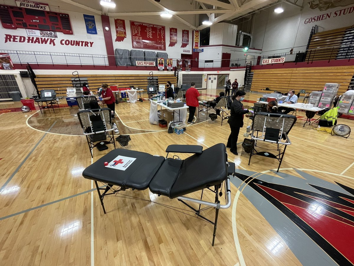 GHSGTV's tweet photo. GHS #redhawksgive! @americanredcross blood drive at Goshen High School. Students and staff are helping others!
@goshenprincipal @GoshenSchools https://t.co/8viTsIK5pT
