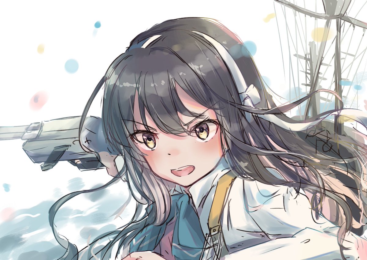 長波(艦これ) ,長波改二 「「全艦、長波に続けっ!突撃する!」
#艦これ版深夜の真剣お絵描き60分一本勝負 」|トオダアルカ@艦隊名古屋G-01のイラスト