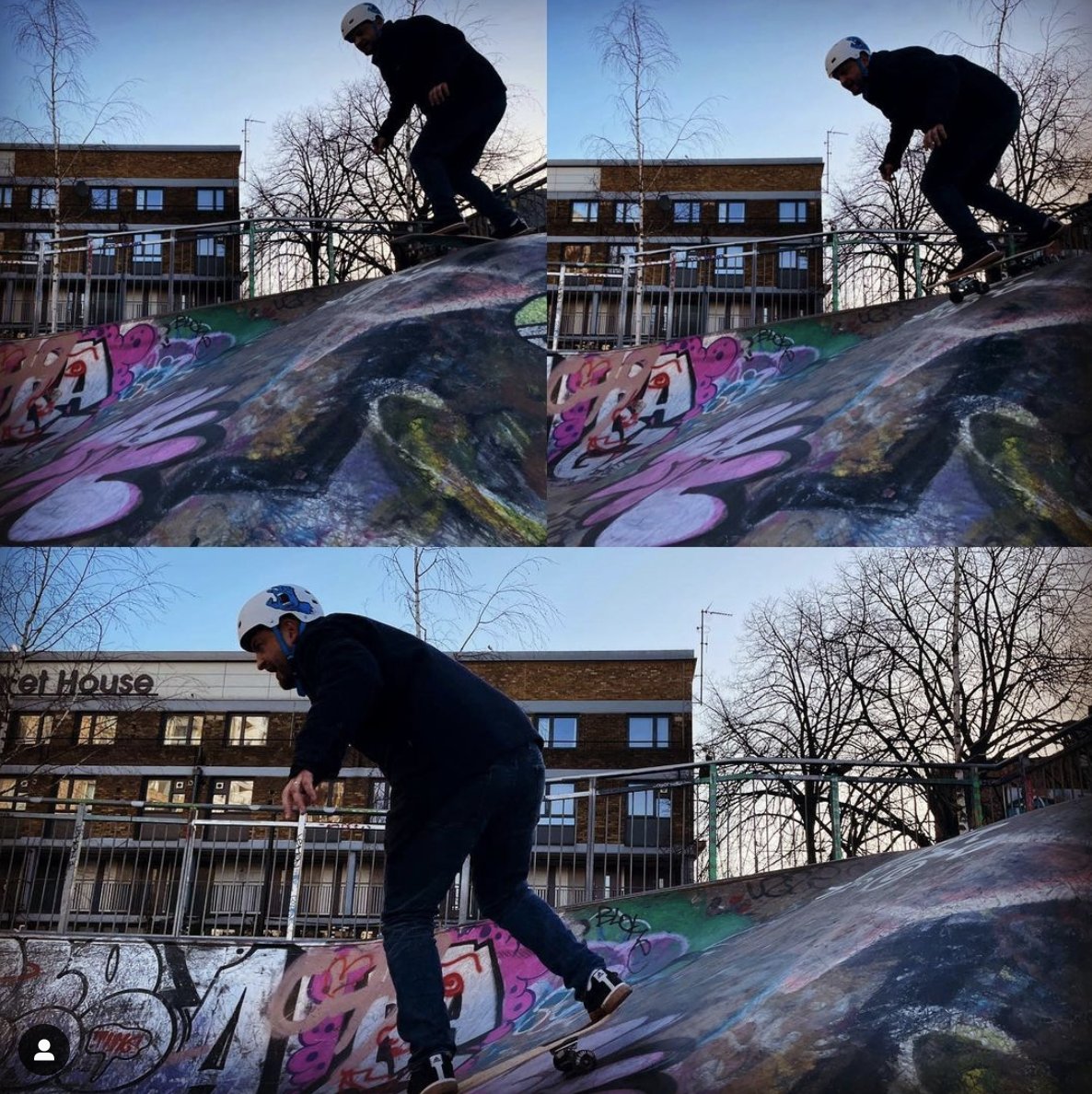 on_jay's tweet image. #FridayFirsts with me finding the chutzpah to roll in on this ramp on Day 8 of learning to surfskate. Hitting the park VERY early in the morning with coffee and a keen 11 year old helps! #Lockdownlearning