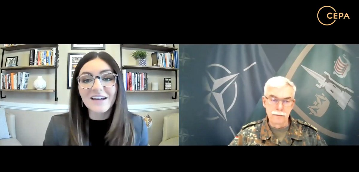 I was honored to discuss @cepa's new #MilitaryMobility report with @JFC_HQ_Brunssum's Gen. Vollmer. He expects updates at the next #NATO summit on #China & #resilience related to transport infrastructure. Congrats @general_ben on this effort. Read & watch: cepa.org/the-cepa-milit…