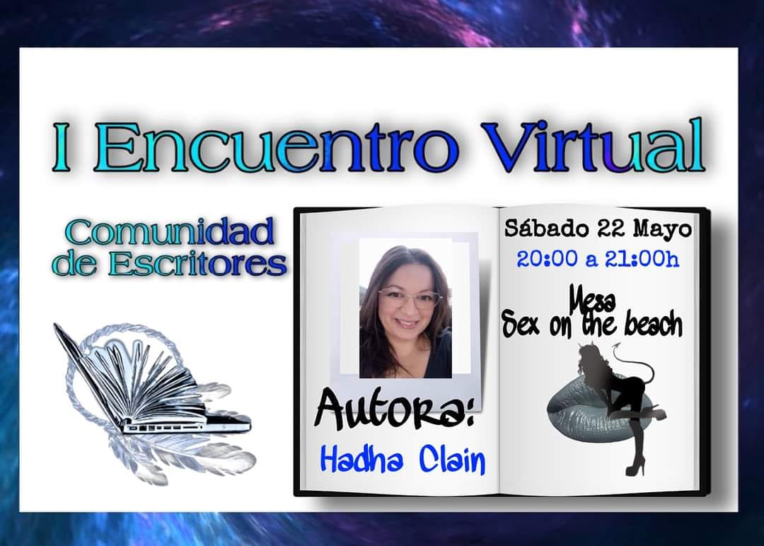 Empezamos a conocer a los autores que se darán cita en el encuentro virtual del grupo de Facebook: Comunidad de Escritores
Tendrá lugar el fin de semana del 21 al 23 de mayo. 
Si queréis podréis seguirlo en Facebook y nuestro canal de YouTube:Comunidad de Escritores 
<a href="/Hadha_1305/">Hadha🐦Clain👑</a>